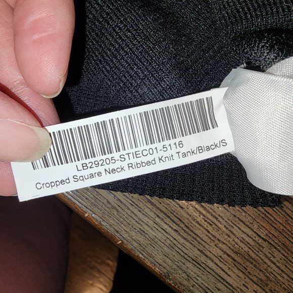 Quince Cropped Square Neck Ribbed Knit Tank NWT Black Small - Picture 8 of 8